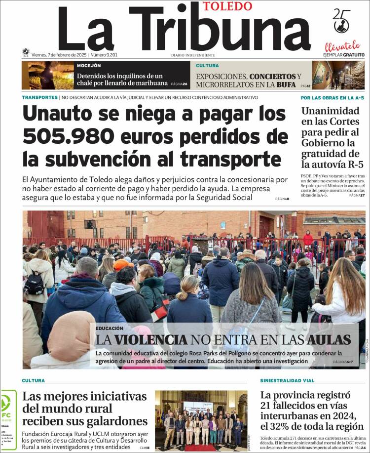 Portada de La Tribuna de Toledo (España)