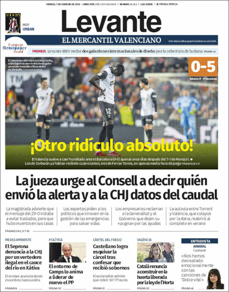 Portada de Levante (España)