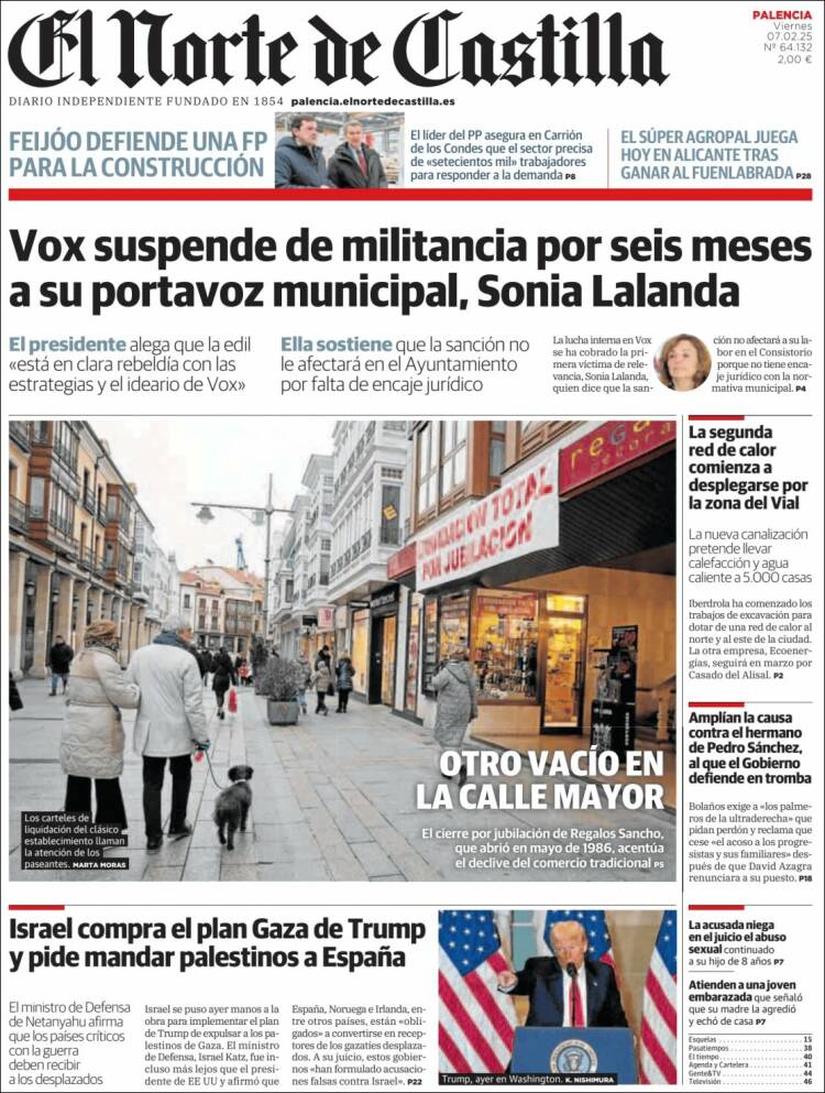 Portada de Norte de Castilla - Palencia (España)