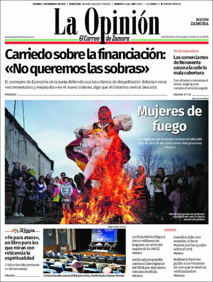 Portada de La Opinión - El Correo de Zamora (España)