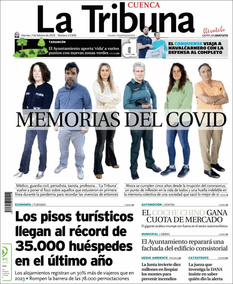 Portada de La Tribuna de Cuenca (España)