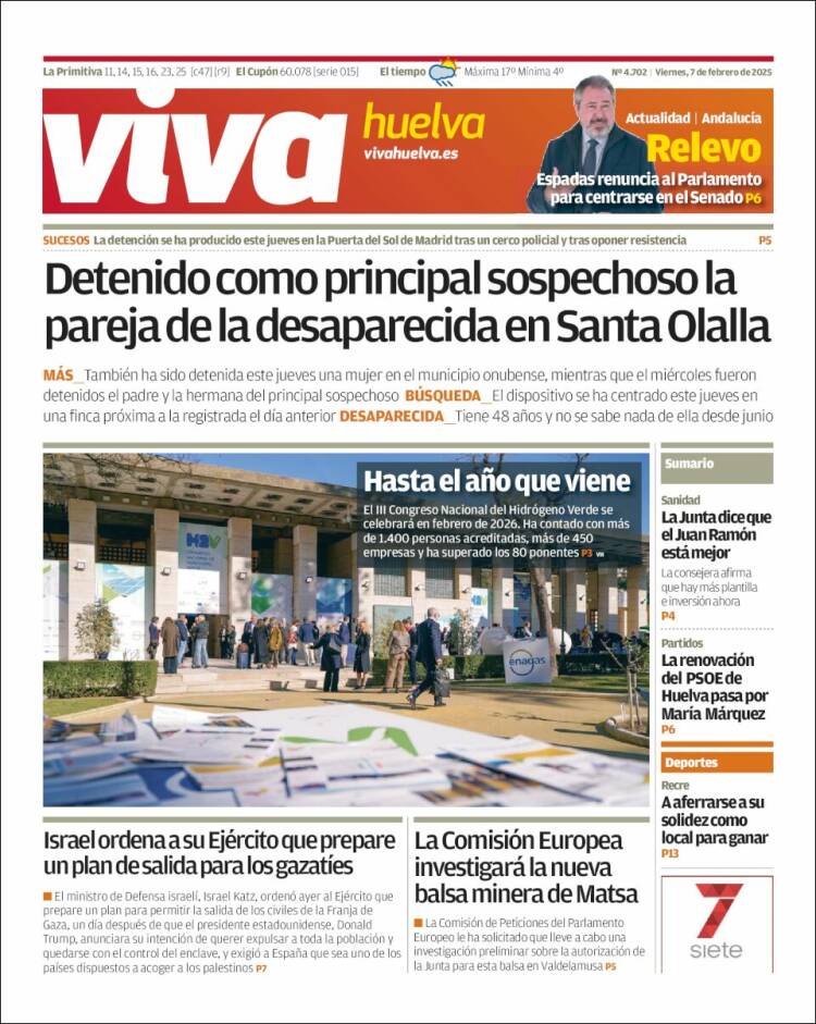 Portada de Viva Huelva (España)