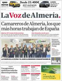 Portada de La Voz de Almería (España)