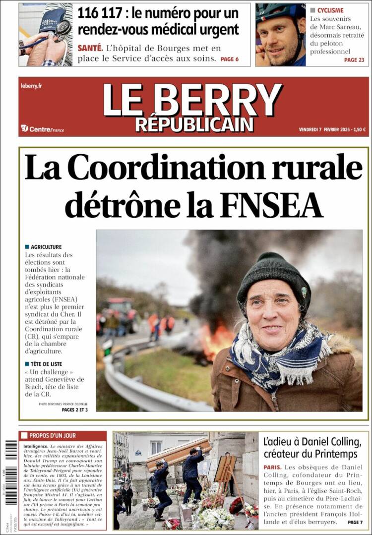 Portada de Berry Republicain (Francia)