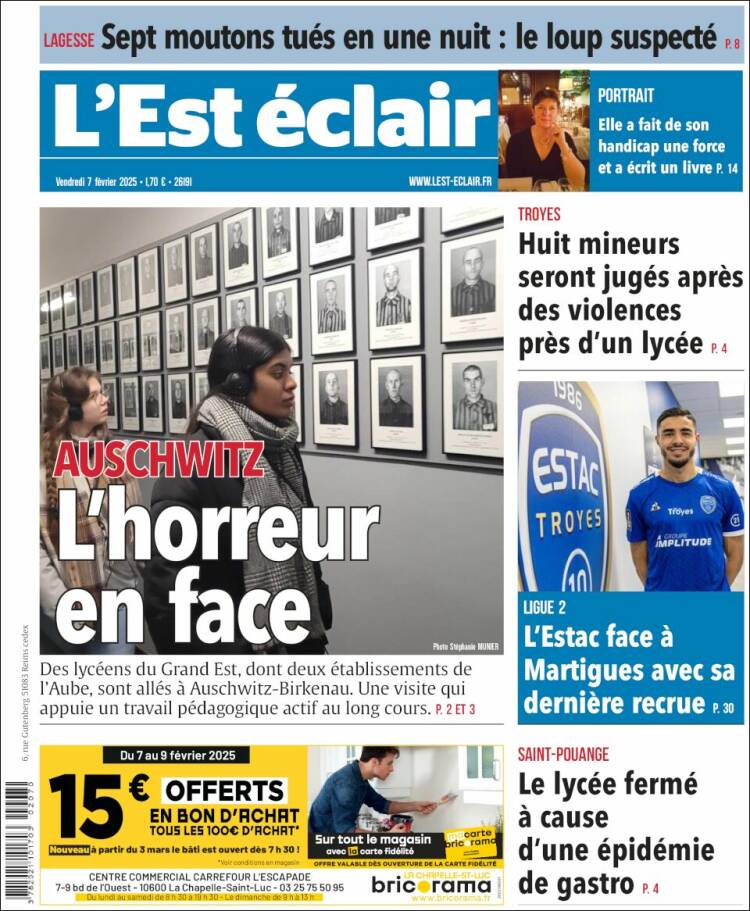 Portada de L'Est Eclair (Francia)