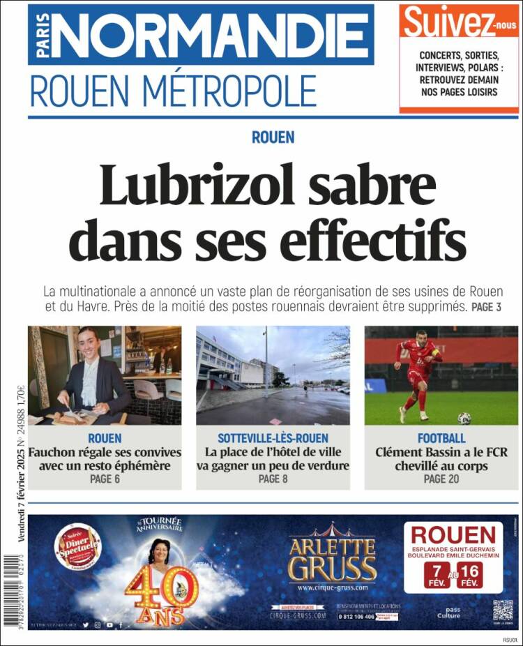 Portada de Paris Normandie (Francia)