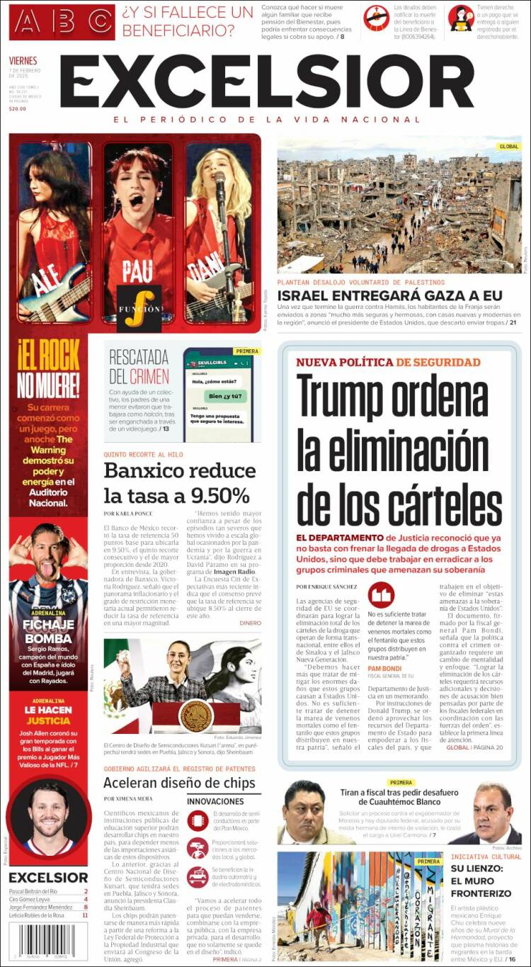 Portada de Excelsior (México)