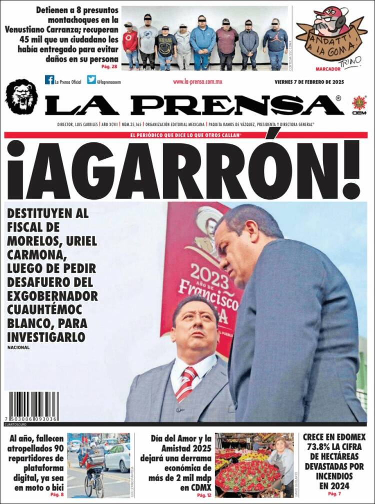 Portada de La Prensa (México)