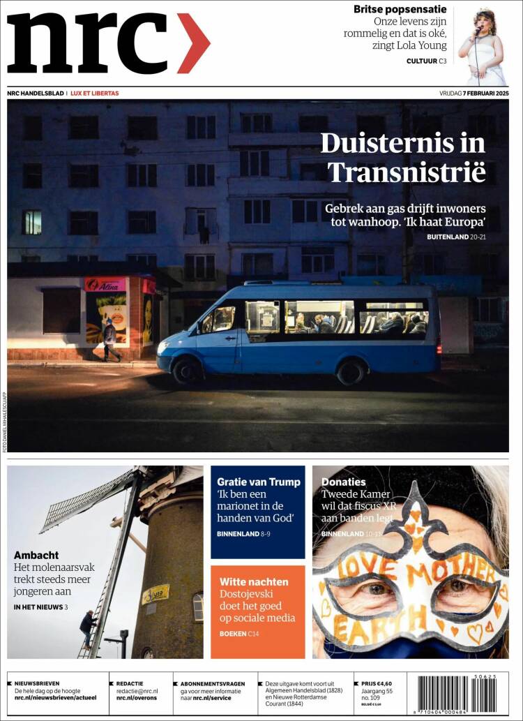 Portada de NRC Handelsblad (Pa&iacute;ses Bajos)