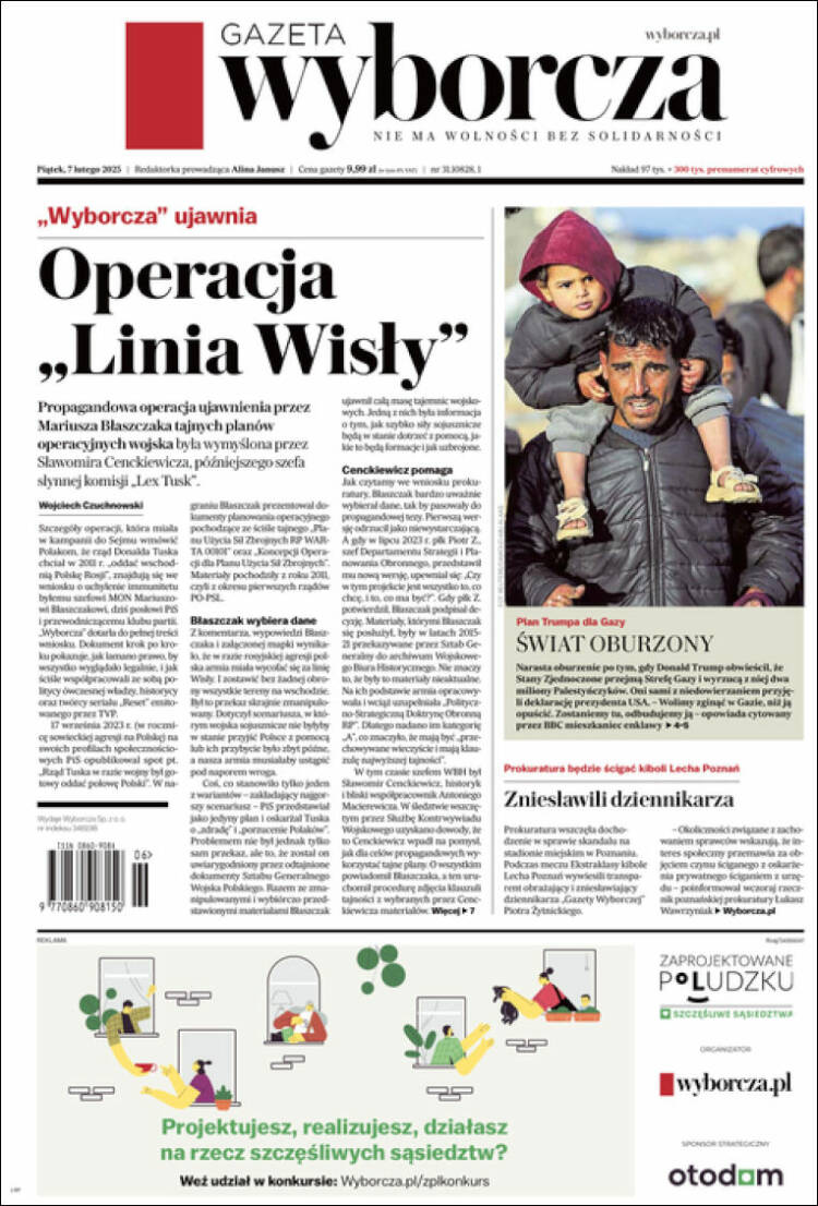 Portada de Gazeta Wyborcza (Polonia)