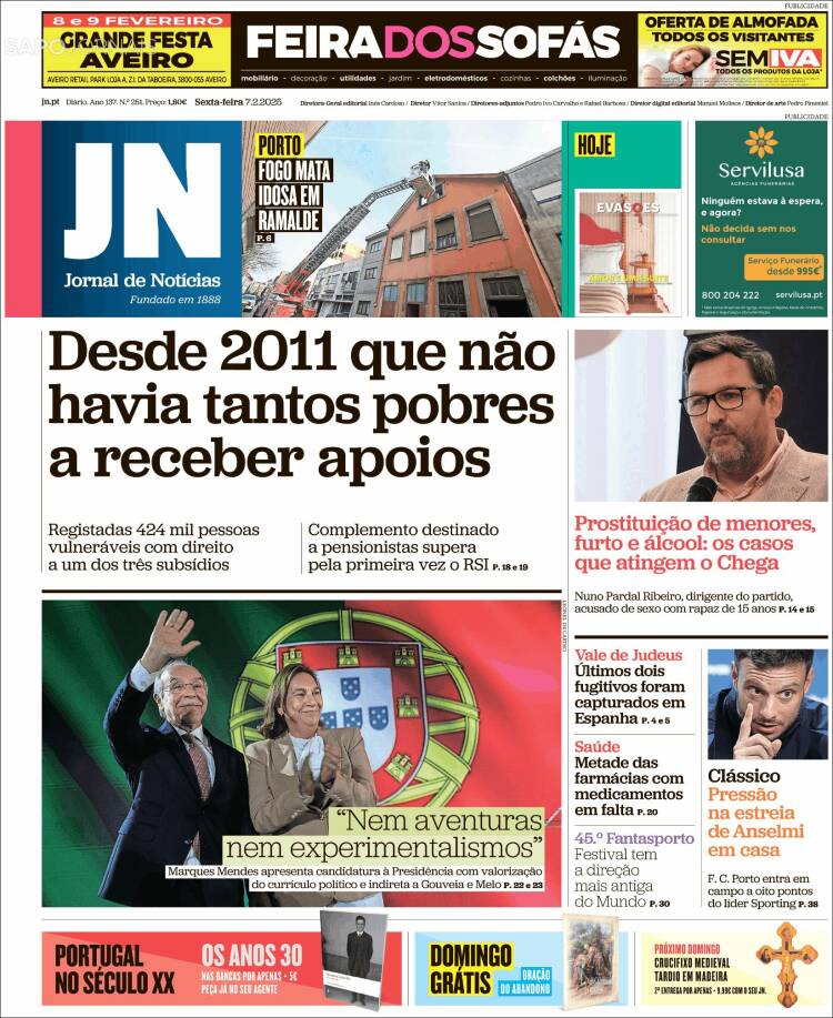 Portada de Jornal de Notícias (Portugal)