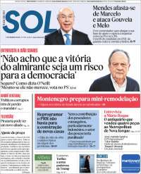 Portada de Jornal Sol (Portugal)