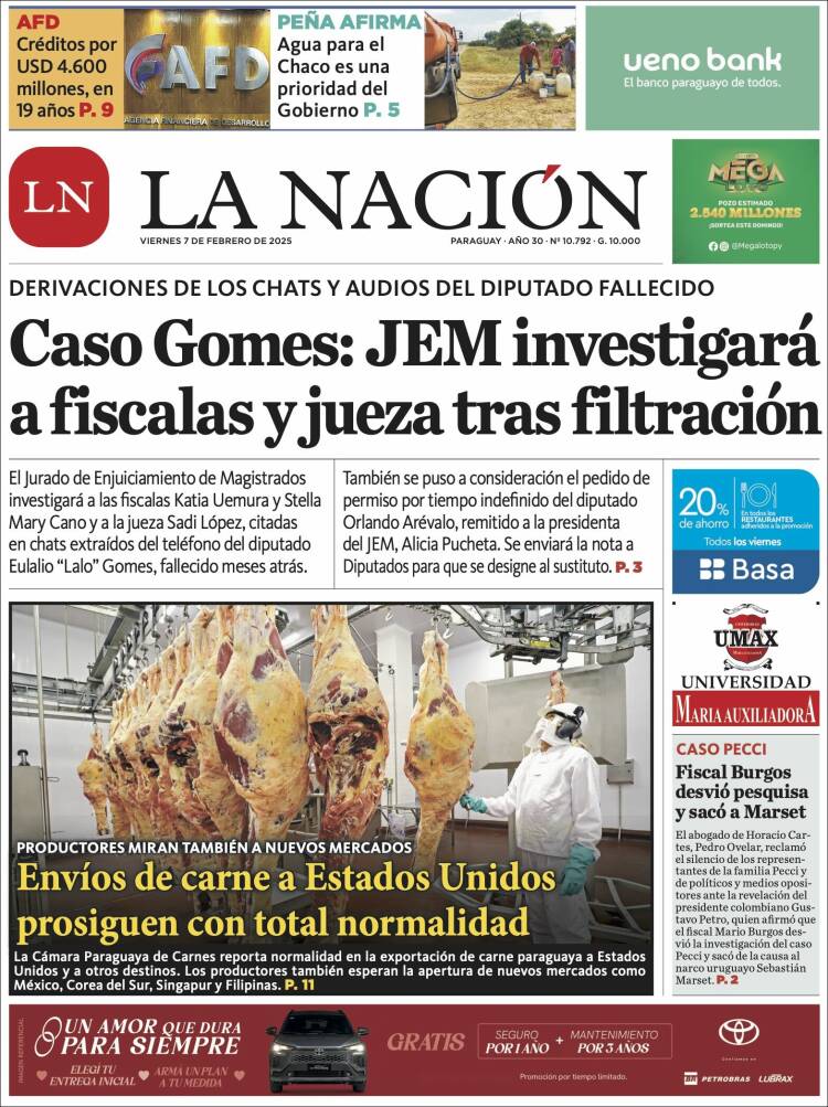 Portada de La Nación (Paraguay)
