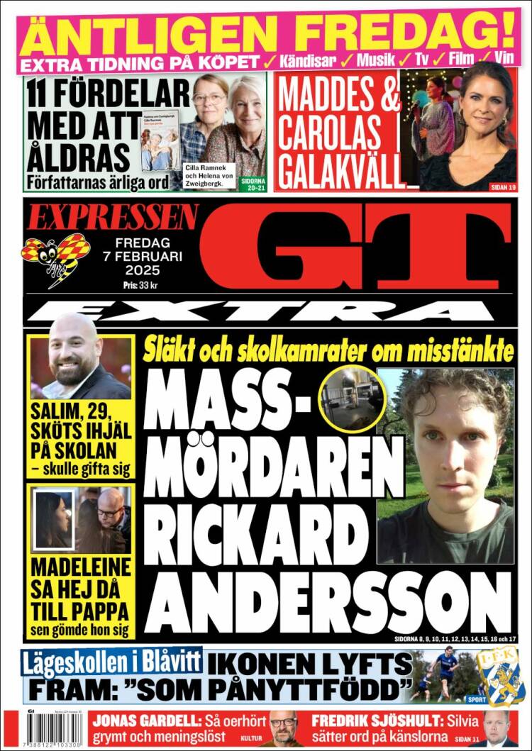 Portada de Göteborgstidningen (Suecia)