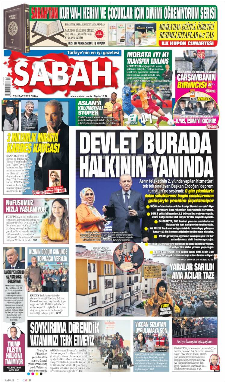 Portada de Sabah (Turqu&iacute;a)