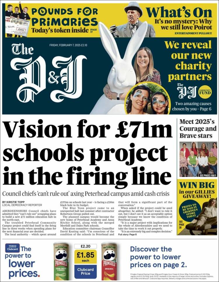 Portada de The Press and Journal (Reino Unido)