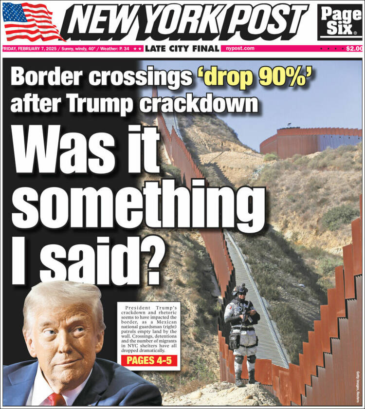 Portada de New York Post (USA)