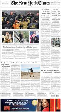 Portada de New York Times (USA)