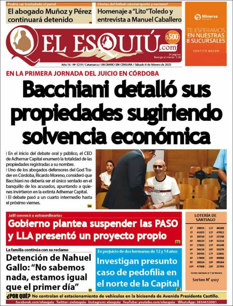 Portada de El Esquiu (Argentina)