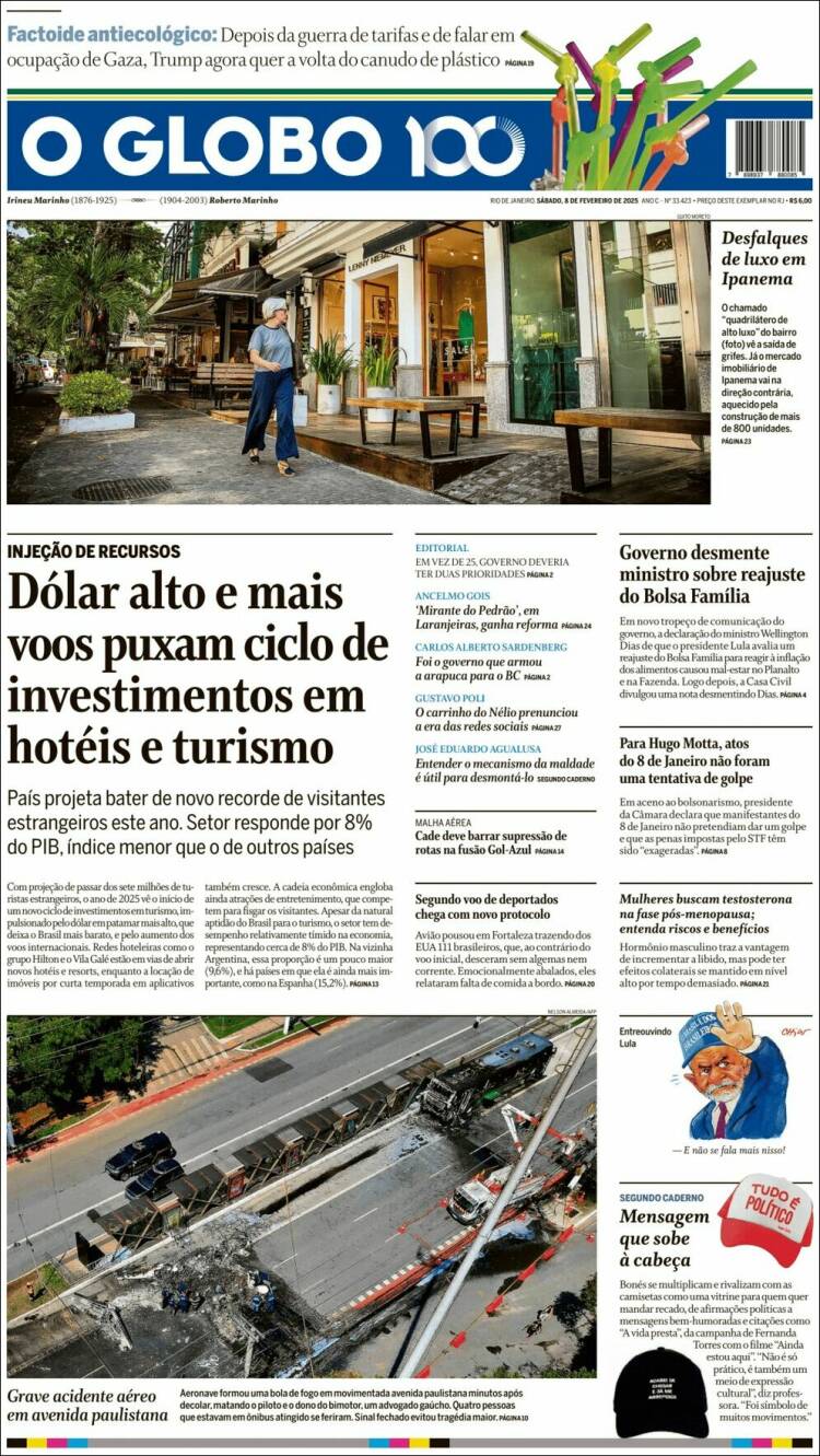 Portada de O Globo (Brasil)