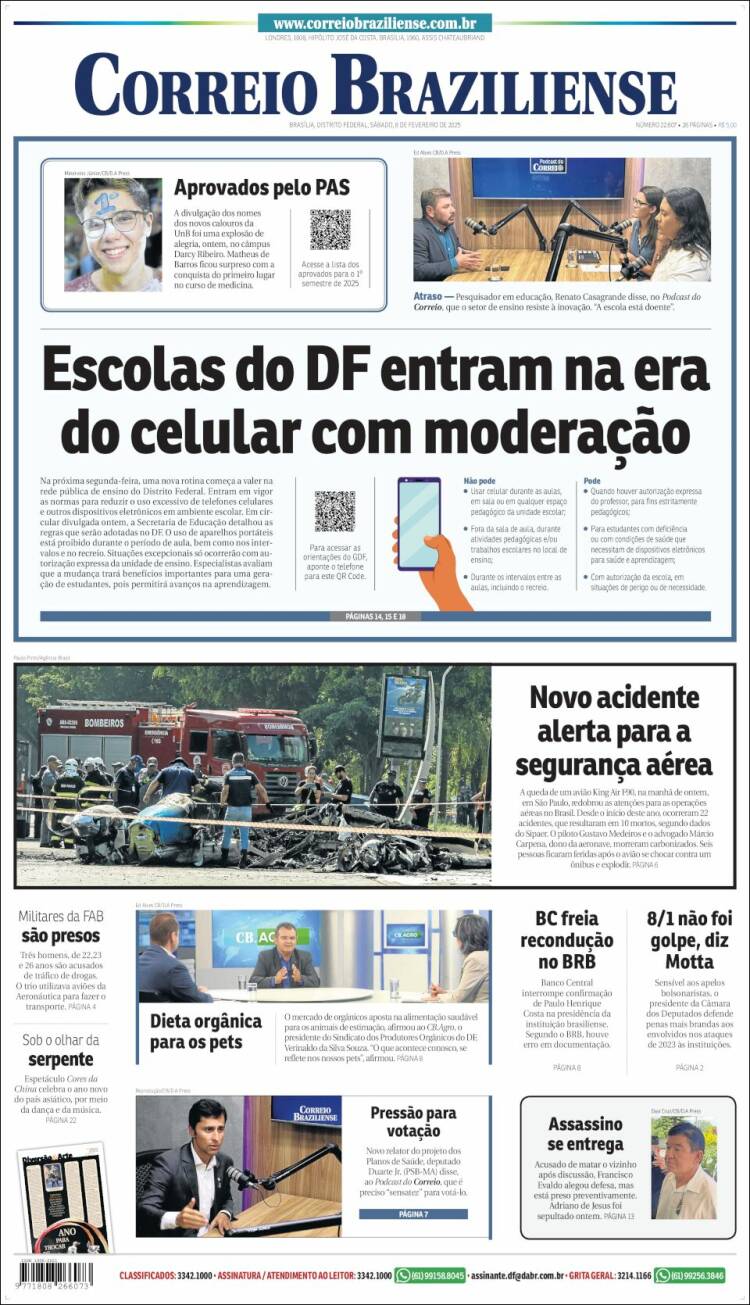 Portada de Correio Braziliense (Brasil)
