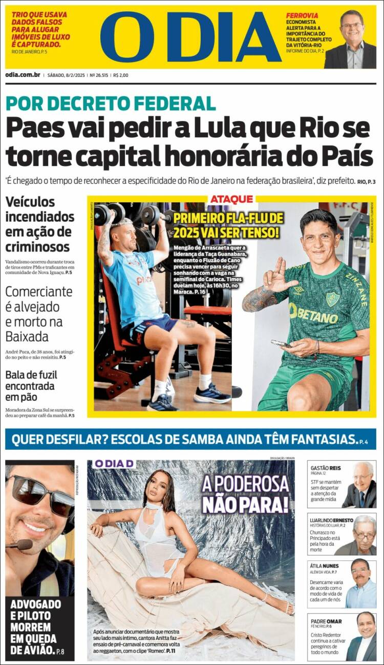 Portada de O Dia (Brasil)