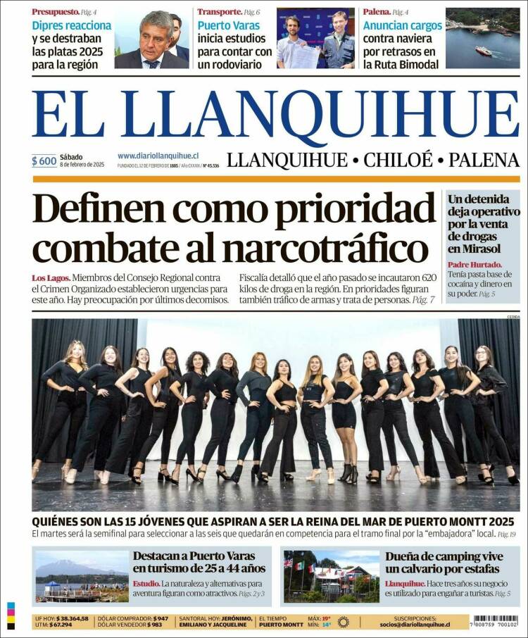 Portada de El Llanquihue (Chile)