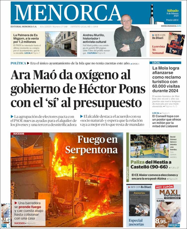 Portada de Menorca - Diario Insular (España)