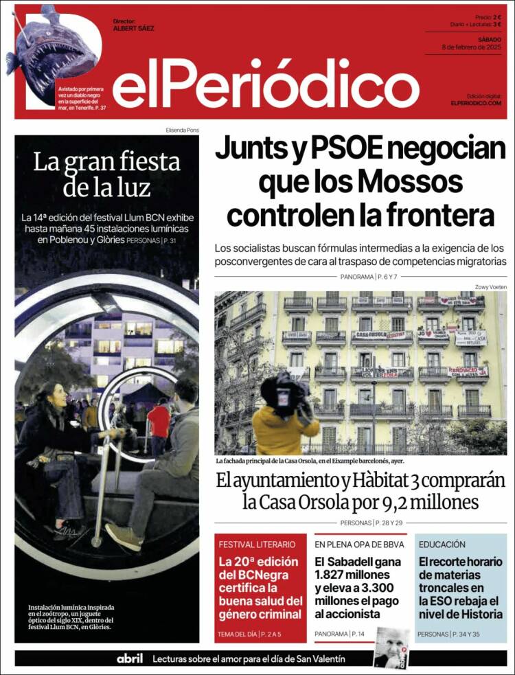 Portada de El Periódico (España)
