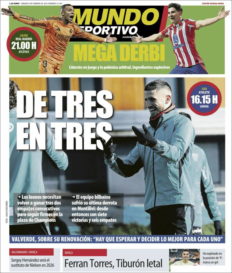 Portada de Mundo Deportivo Bizkaia (España)