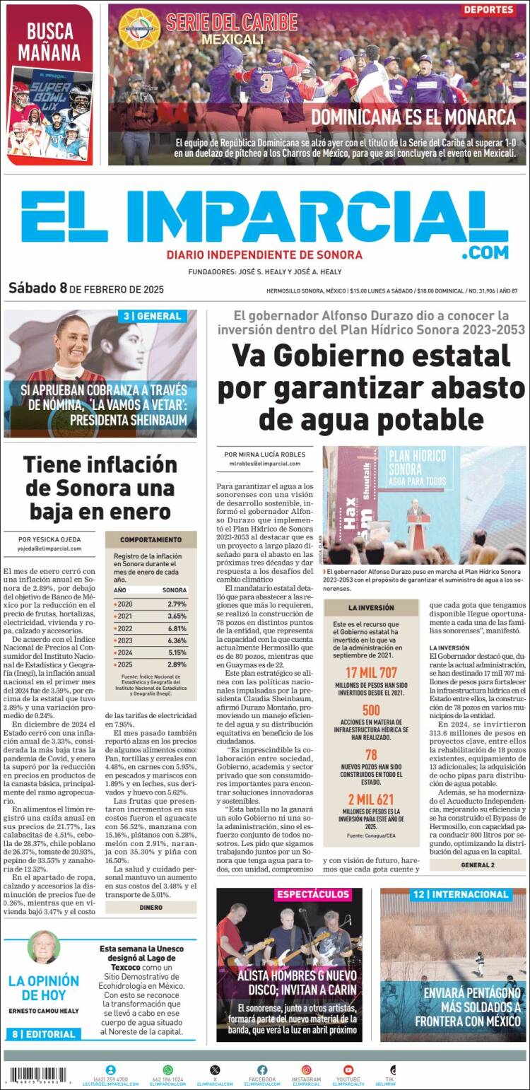 Portada de El Imparcial (M&eacute;xico)