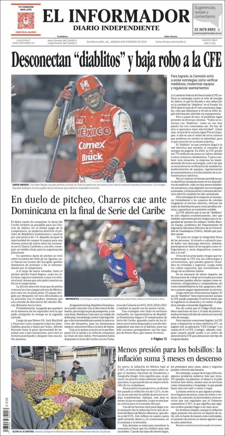 Portada de El Informador (M&eacute;xico)