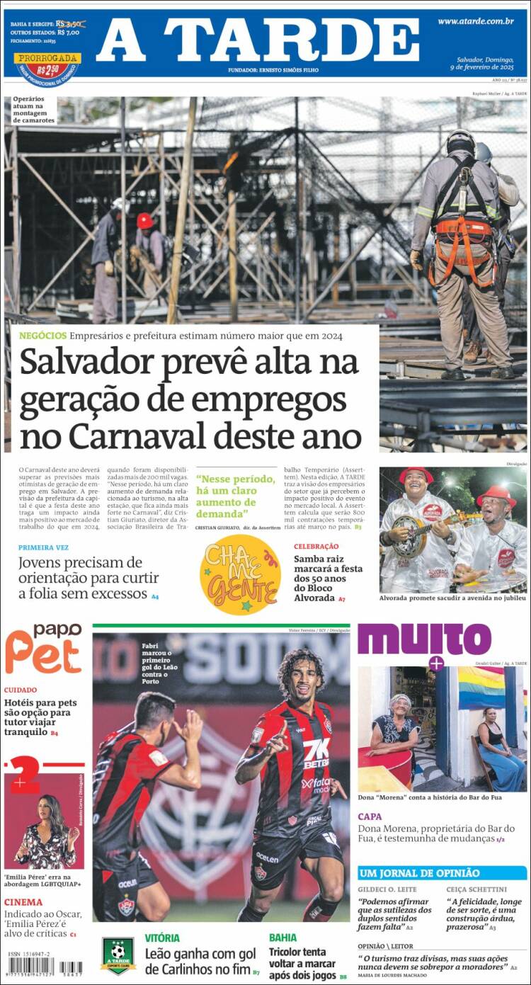 Portada de Diário A Tarde (Brasil)