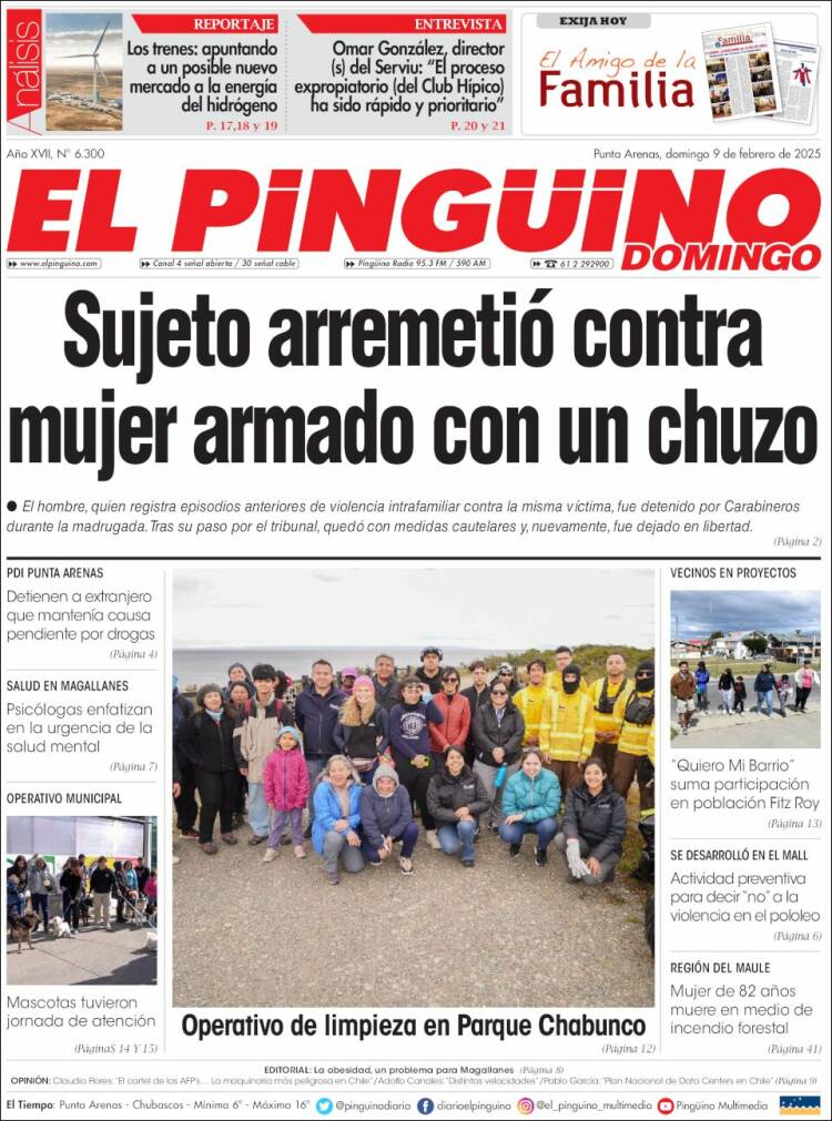 Portada de El Pingüino (Chile)