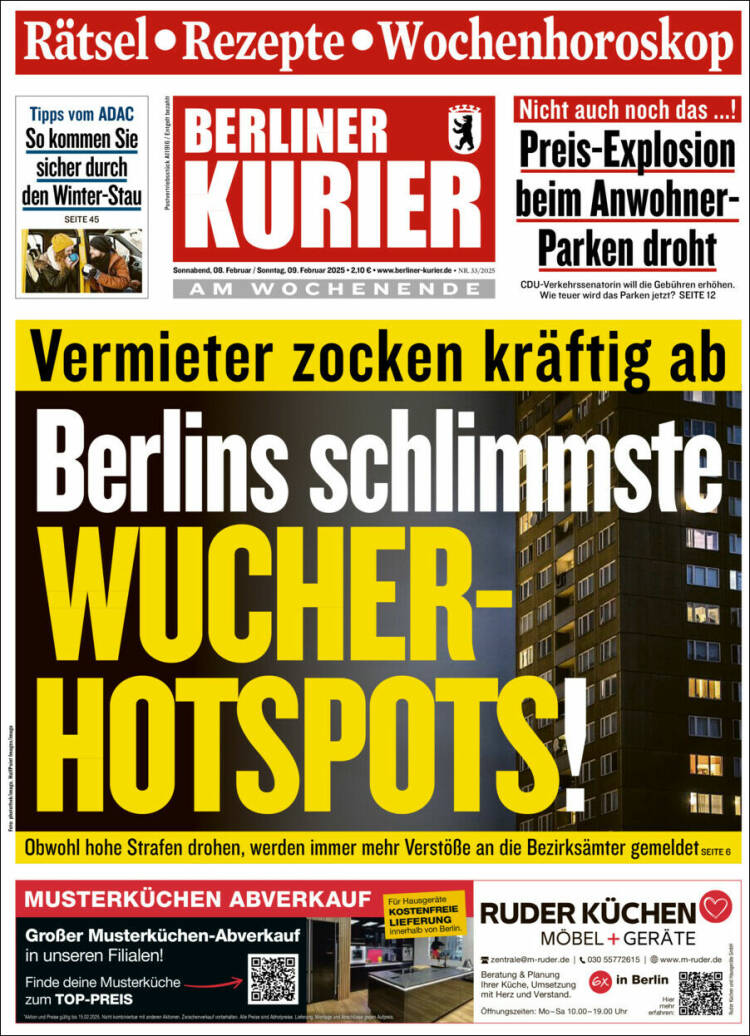 Portada de Berliner Kurier - Startseite BK (Allemagne)