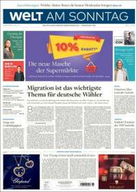 Portada de Die Welt (Allemagne)