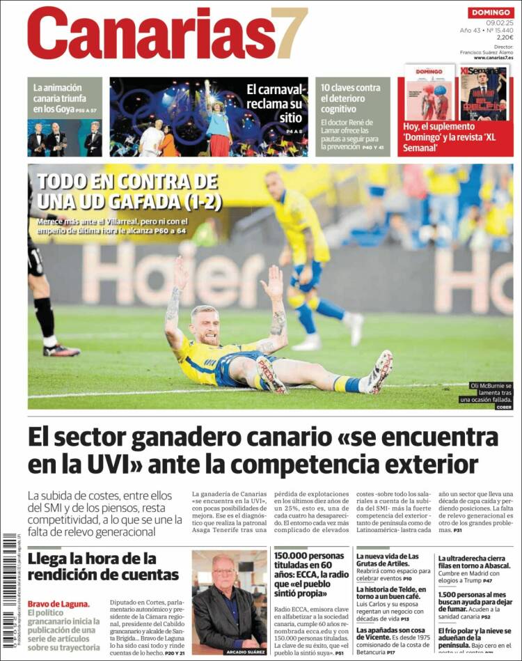 Portada de Canarias 7 (Spain)