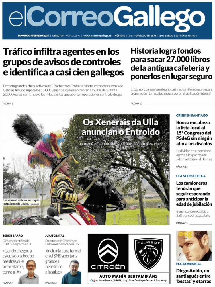 Portada de El Correo Gallego (España)