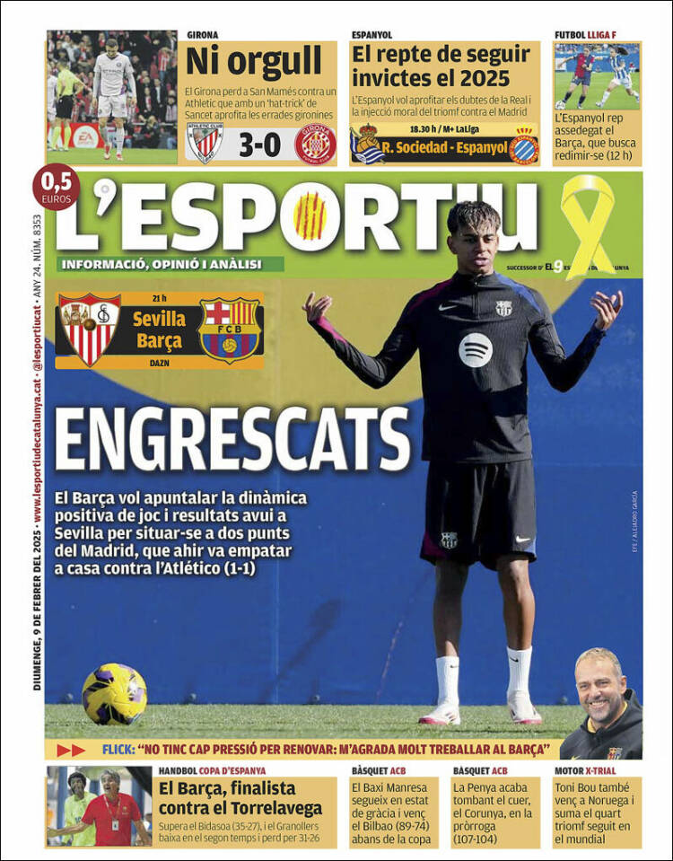 Portada de L'Esportiu (Espagne)