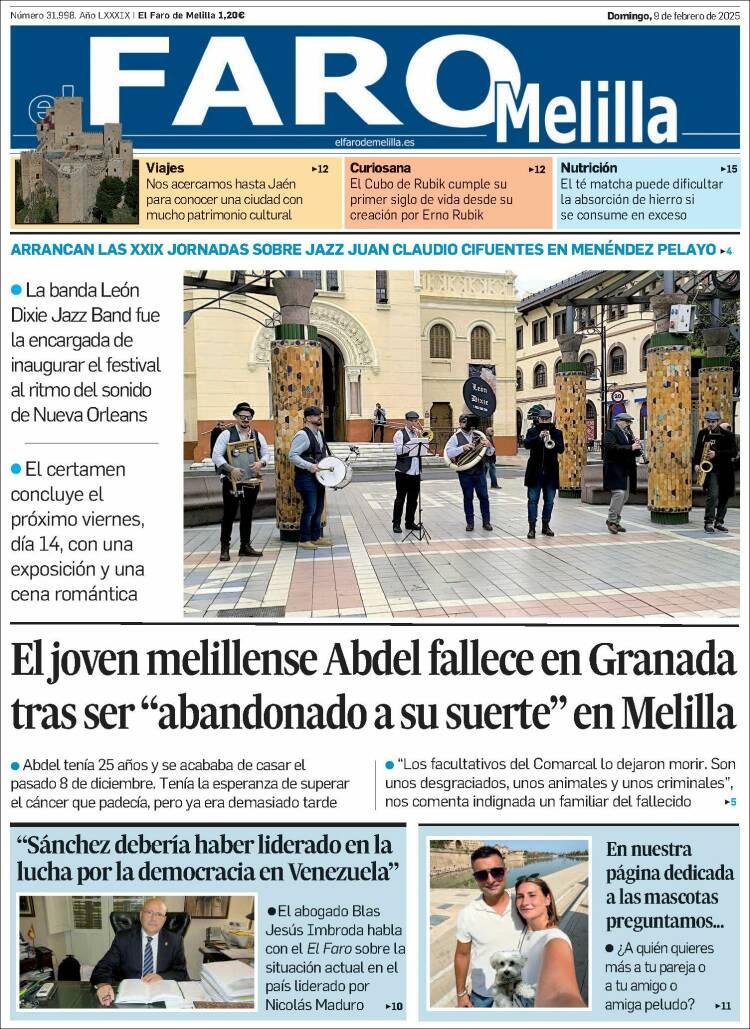 Portada de El Faro de Melilla (Espagne)