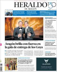 Portada de Heraldo de Aragón (Spain)