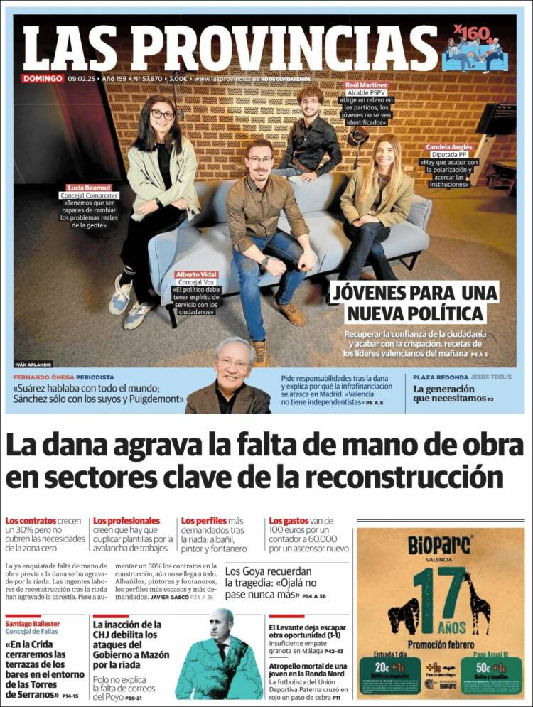 Portada de Las Provincias (Spain)