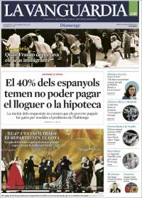 Portada de La Vanguardia (Spain)