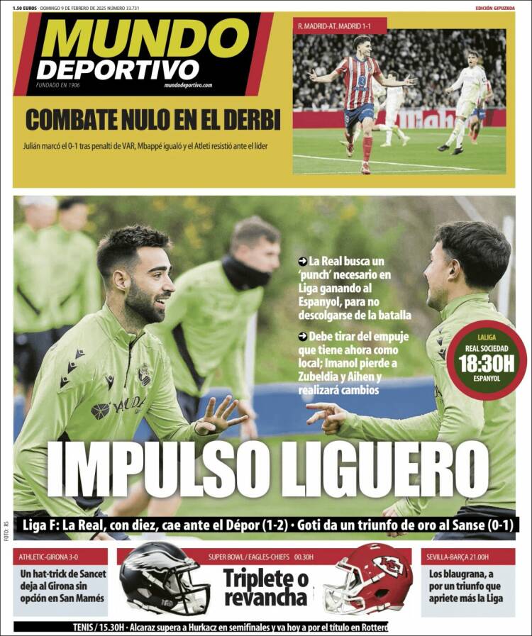 Portada de Mundo Deportivo Gipuzkoa (Spain)