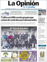 Portada de La Opinión de A Coruña (Espagne)