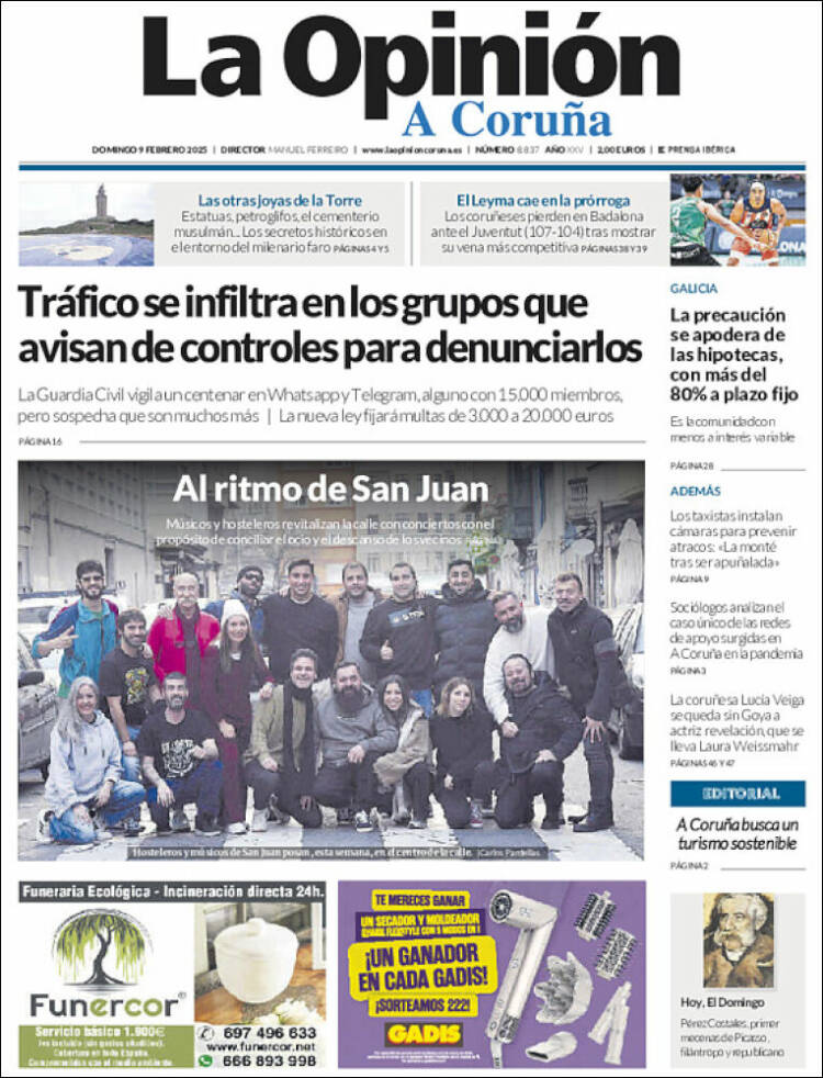 Portada de La Opinión de A Coruña (Spain)