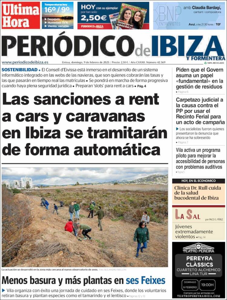 Portada de Periódico de Ibiza (España)