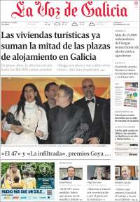 Portada de La Voz de Galicia (Espagne)