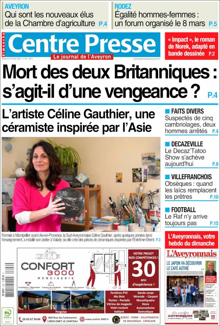 Portada de Centre Presse (France)