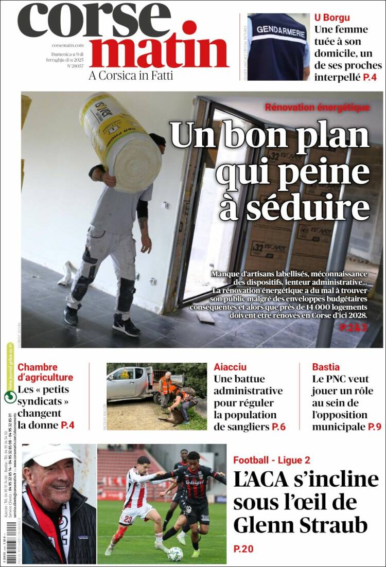 Portada de Corse-Matin (France)